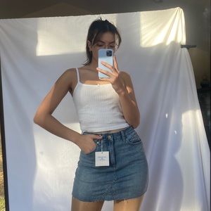 Denim mini skirt